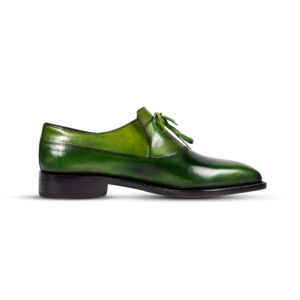 Saint Valentin olive leather tassel moccasins for men – luxury handcrafted loafers by Danny and Jones