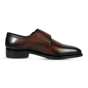 Florsheim Sorrento single monk strap leather shoes – men’s plain toe dress shoe by Danny and Jones